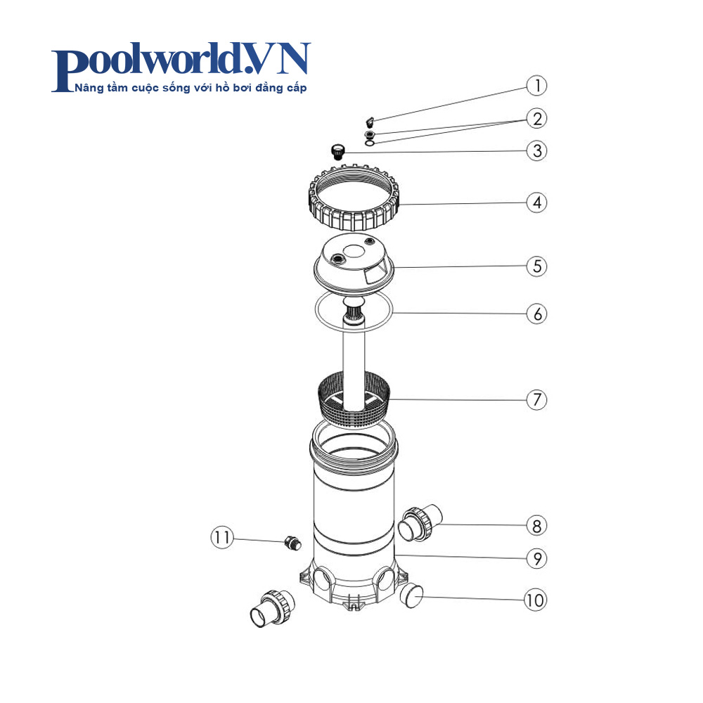 Emaux-CLL-75-002 Bộ mài mòn hóa chất Emaux CLL-75 - Giải pháp Chlorine tự động cho hồ bơi