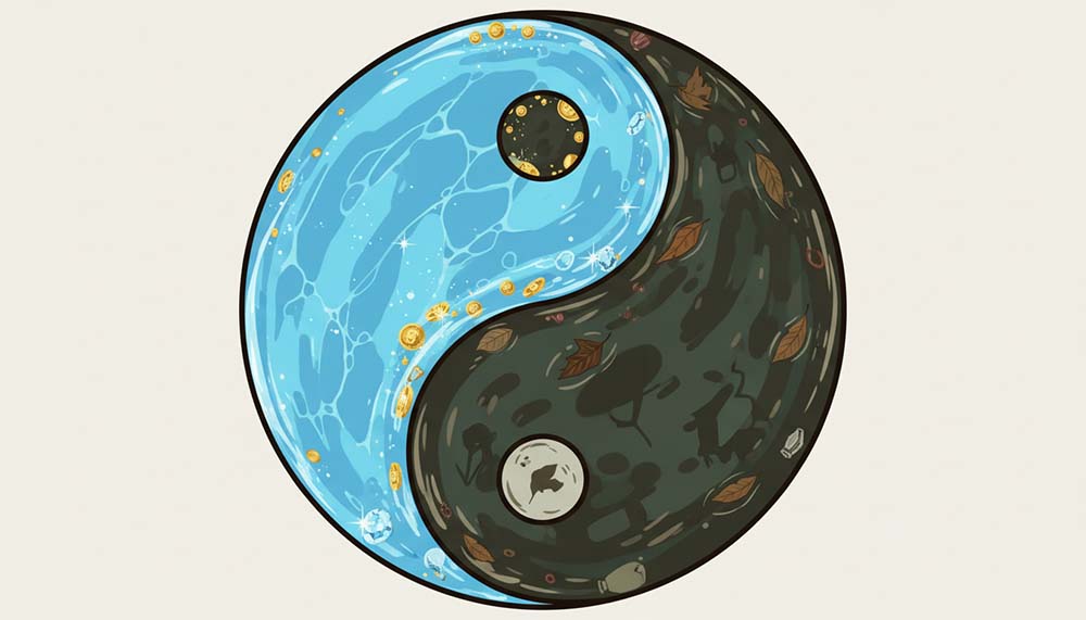Một hình minh họa tuyệt đẹp mô tả khái niệm Âm và Dương
