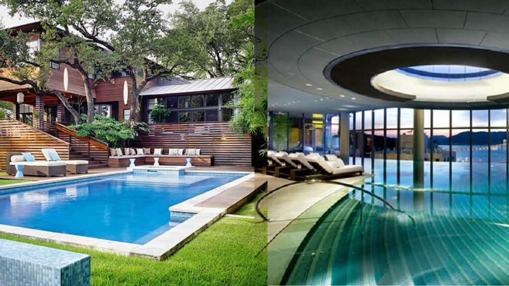 So sánh ưu & Nhược điểm của hồ bơi trong nhà & Ngoài trời