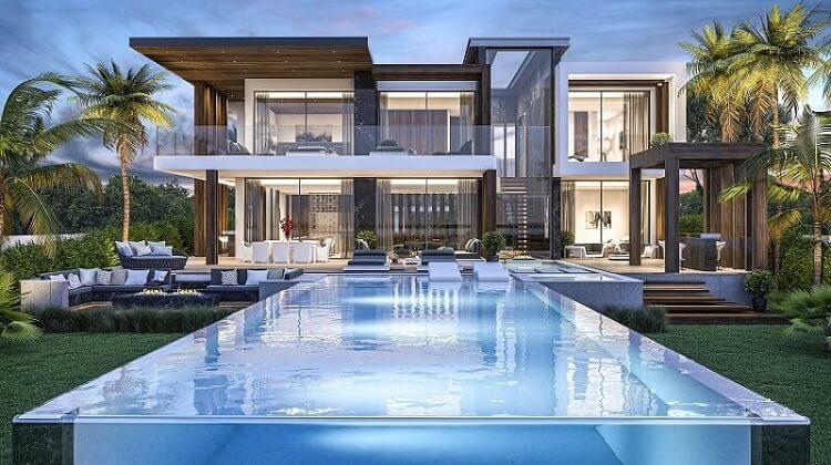 Mẫu thiết kế hồ bơi phong cách hiện đại