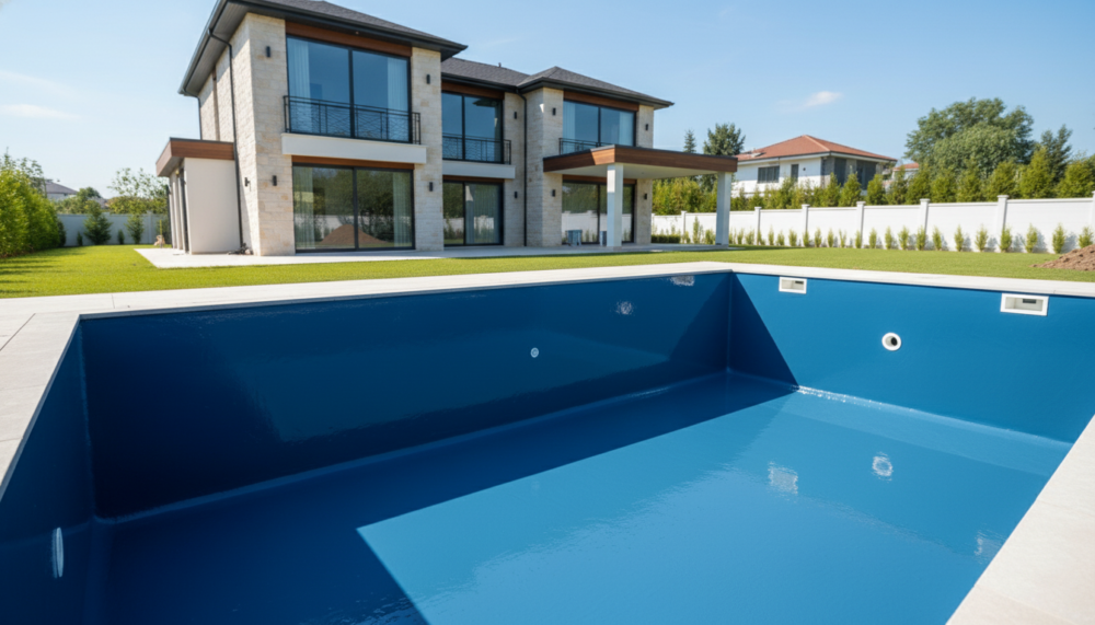 Sơn màu epoxy hoàn thiện bề mặt hồ bơi composite