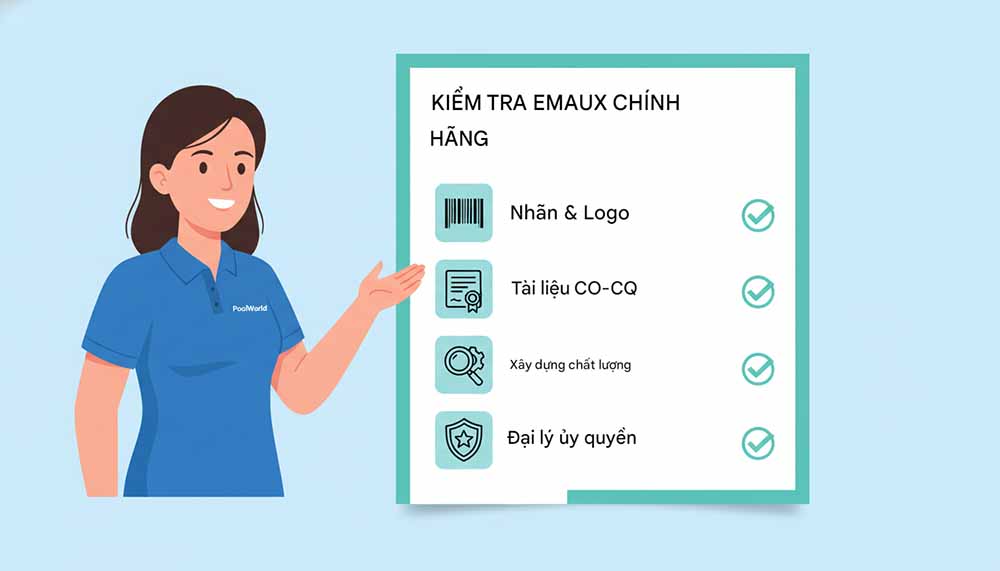 danh sách kiểm tra sản phẩm Emaux chính hãng