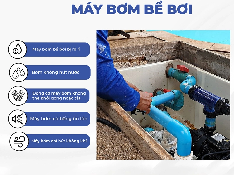 Nguyên nhân gây ra tiếng ồn của máy bơm hồ bơi