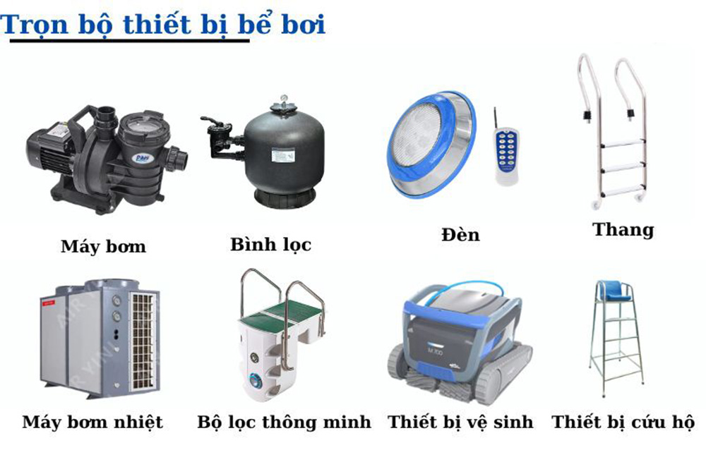 Các loại thiết bị bể bơi thông minh giá rẻ phổ biến