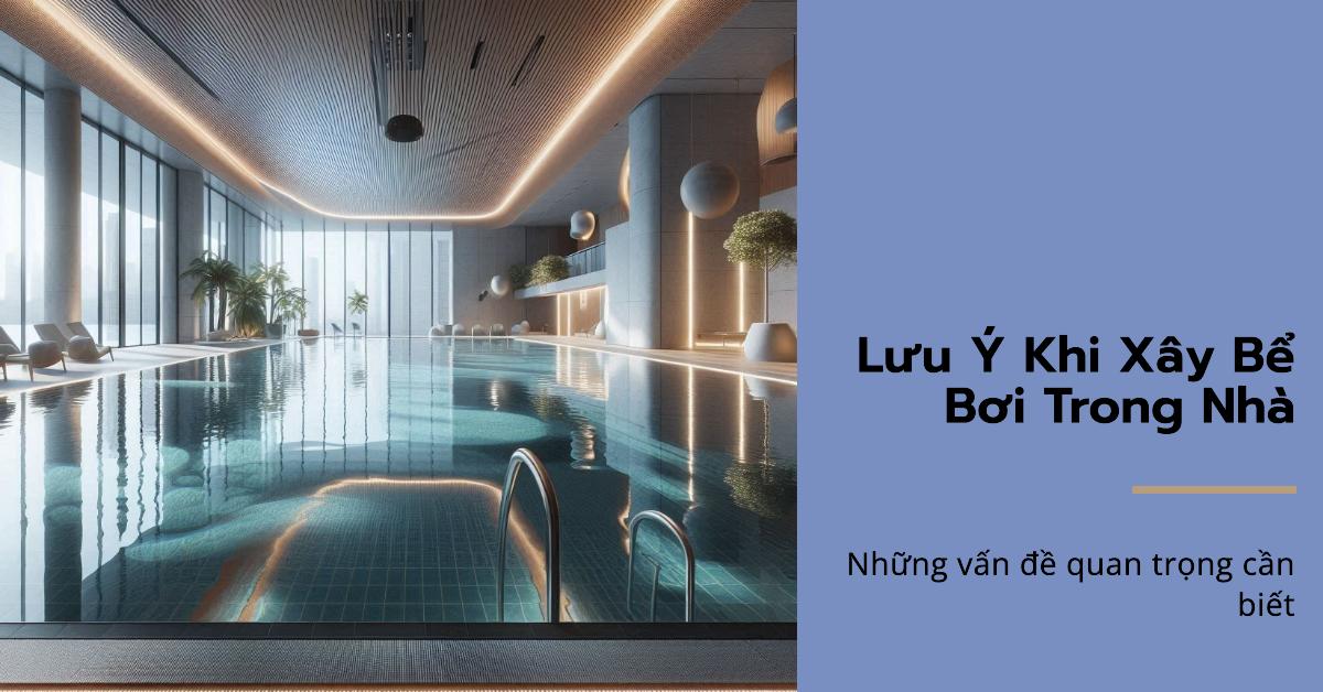 Những vấn đề cần lưu ý khi xây bể bơi trong nhà