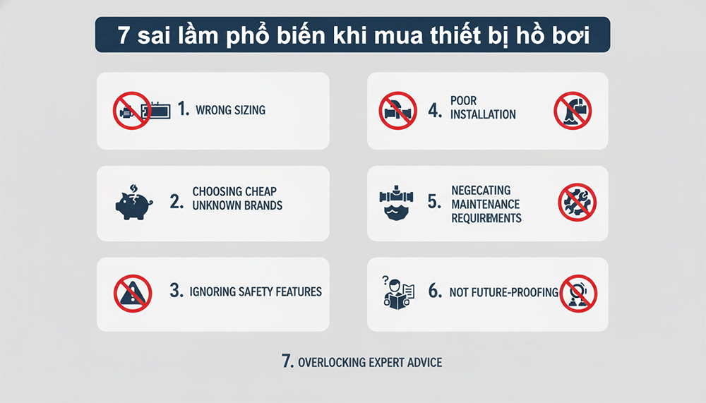Kinh Nghiệm Chọn Mua Thiết Bị Hồ Bơi Từ A-Z 10 7 sai lầm phổ biến khi mua thiết bị hồ bơi
