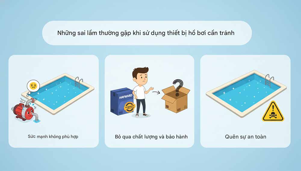 Hướng Dẫn Đầu Tư Thiết Bị Hồ Bơi: Từ Tiện Ích Cơ Bản Đến Nâng Tầm Giá Trị Bất Động Sản 4 cảnh báo về những sai lầm thường gặp khi mua thiết bị hồ bơi