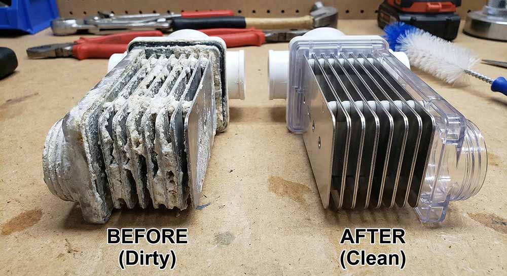 So sánh bộ Cell bị đóng cặn trắng và bộ Cell sạch